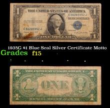 1935G $1 Blue Seal Silver Certificate Grades f+ Motto