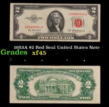 1953A $2 Red Seal United States Note Grades xf+