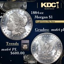 1884-cc Morgan Dollar 1 Graded ms64 pl By SEGS