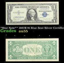 **Star Note** 1957B $1 Blue Seal Silver Certificate Grades Choice AU