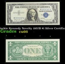 Jackie Kennedy Novelty 1957B $1 Silver Certificate $1 Blue Seal Silver Certificate Grades Gem+ CU