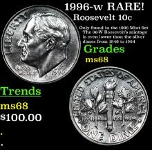 1996-w Roosevelt Dime RARE! 10c Grades GEM+++ Unc