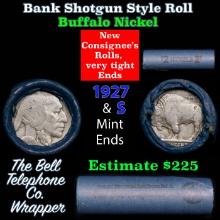 Buffalo Nickel Shotgun Roll in Old Bank Style 'Bell Telephone' Wrapper 1927 & s Mint Ends