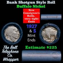 Buffalo Nickel Shotgun Roll in Old Bank Style 'Bell Telephone' Wrapper 1927 & s Mint Ends