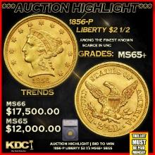 ***Major Highlight*** 1856-p Gold Liberty Quarter Eagle $2 1/2 ms65+ SEGS (fc)