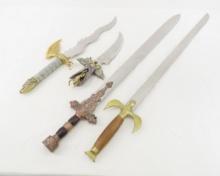 3 Fantasy Swords & 1 Fantasy Dagger