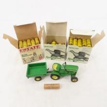 Assorted 20GA  Ammunition and Toy Tractor