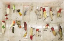 Vintage fishing lures, Bass-a-reno & other wood
