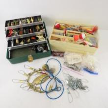 2 Vintage tackle boxes with lures & gear
