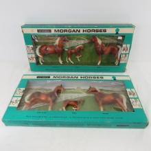 2 Hartland Morgan Horse Sets in Boxes