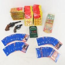 Toy Cap Guns, Basketball Cards & Games