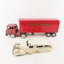 Vintage Structo Transport trailer and more