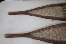 #3667 Pair of Wooden Lund Snow Shoes 59" Long