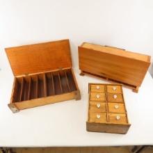 Small wood drawers and wood cases