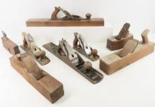 8 Antique wood planes Millers Falls Bailey Stanley