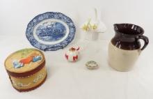 Transferware Platter, Stoneware Pitcher & More