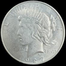 1927-D U.S. peace silver dollar