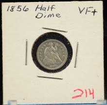 1856 Seated Half Dime VF Plus