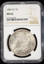 1885-CC Morgan Dollar NGC MS-62