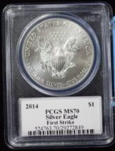 2014 American Silver Eagle PCGS MS-70 Signed Mercanti