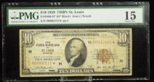 1929 $10 FRBN St Louis Star H PMG15CH Fine