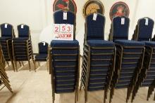 Blue Pattern Crown Back Banquet Chair (10)