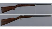 Two Winchester Bolt Action Single Shot Rimfire Rifles
