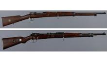 Two European Military Mauser Pattern Bolt Action Rifles