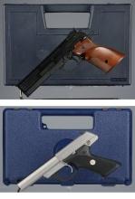 Two Semi-Automatic Rimfire Pistols with Cases