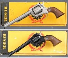 Two Ruger Single Action Revolvers with Boxes