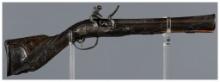 Ottoman/Turkish "Knee Blunderbuss" Flintlock Pistol or "Dag"