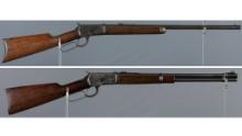 Two Winchester Model 1892 Lever Action Long Guns