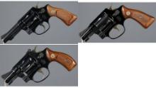 Three Smith & Wesson Double Action Revolvers