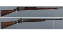 Two U.S. Springfield Krag-Jorgensen Bolt Action Rifles