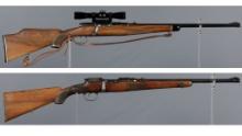 Two Steyr Bolt Action Sporting Long Guns