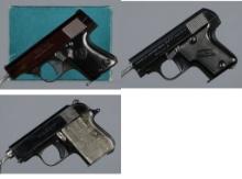 Three Semi-Automatic Pocket Pistols