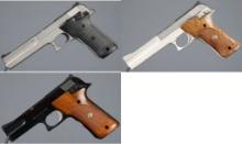 Three Smith & Wesson Semi-Automatic Rimfire Pistols