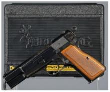 Belgian Browning High Power Semi-Automatic Pistol with Case