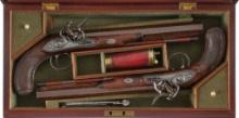 Pair of Joseph Manton Half-Stock Flintlock Dueling Pistols