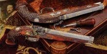 Presentation Cased Pair of Goellner of Suhl Percussion Pistols