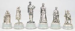 Franklin Mint Gold & Silver Edition Civil War Chess Set /Board