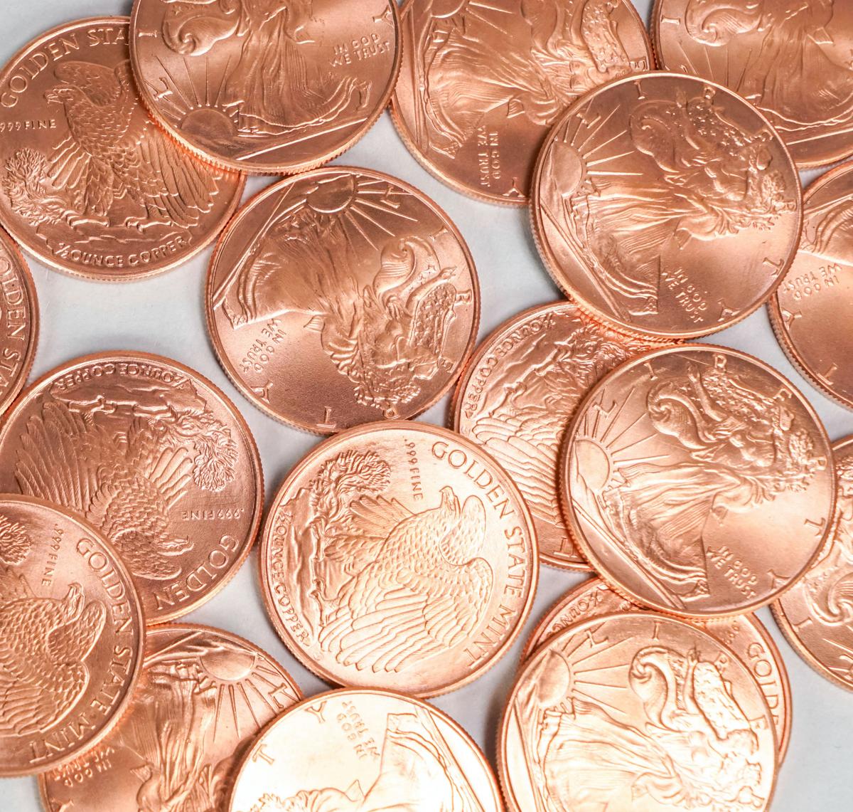 19 Walking Liberty 1/2oz Copper Rounds