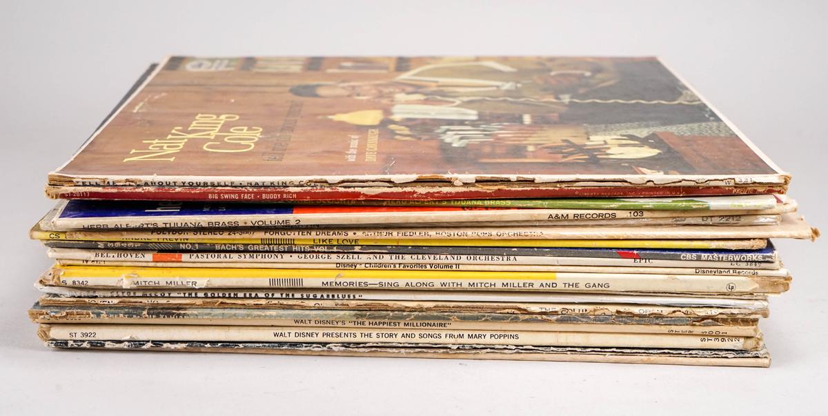 Vintage Vinyl: Nat King Cole, Buddy Rich, Whipped Cream, James Bond Goldfinger, Disney & More