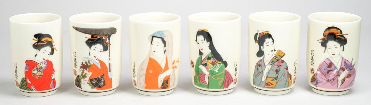 6 Japanese Tea Cup Set