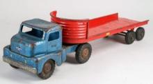Structo US Air Force FH-107 Truck Cab & Flatbed Tractor Trailer, Ca. 1950's