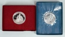 2 George Washington Silver Commemorative Half Dollars