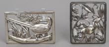 Vintage Bird & Deer Sterling Silver Brooches
