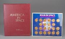 America In Space Bronze Coin Book & Man in Space Coin Set