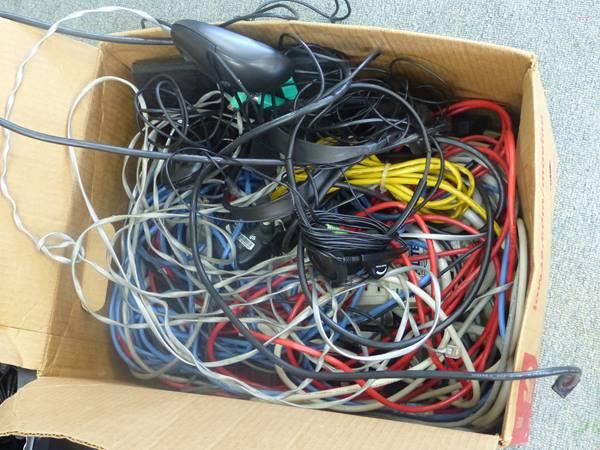 8 BOXES OF MISCELLANEOUS CABLES