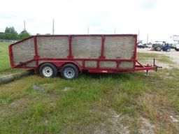 HM 2010 SHOP BUILT BUMPER TRAILER 16' X6'